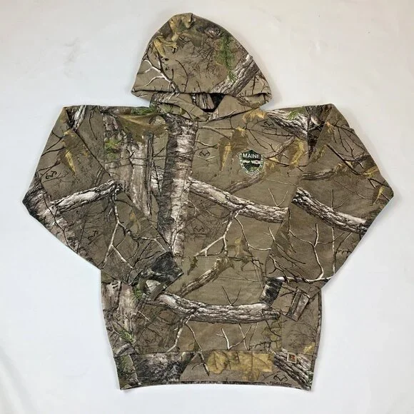 Maine Dept Inland Fisheries & Hunting Russell Realtree Camo Hoodie Size Small - Picture 8 of 8